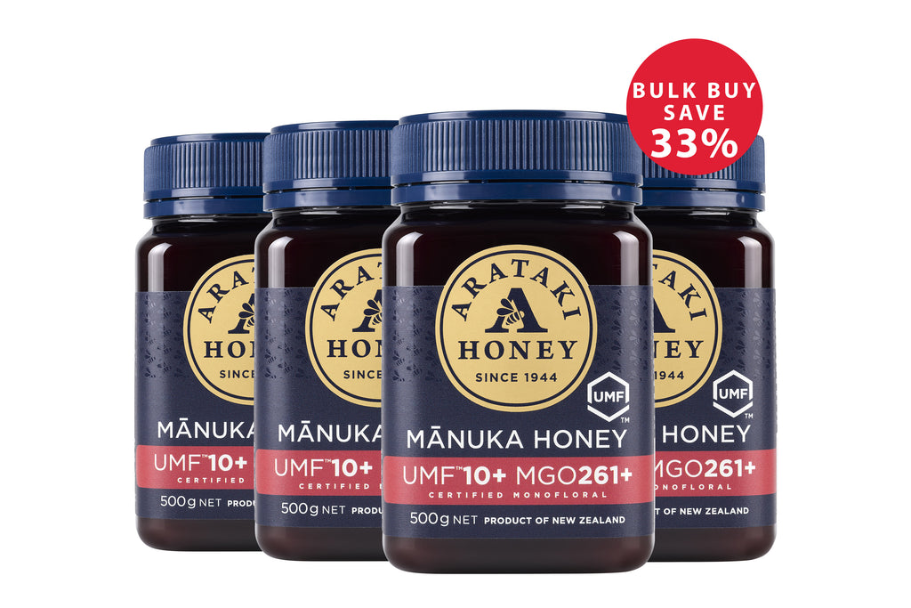 その他 New Zealand Manuka Honey 50+ (4 packs) 4 Pack - Manuka Honey UMF™10+ (MGO 261+) 500g | Arataki Honey