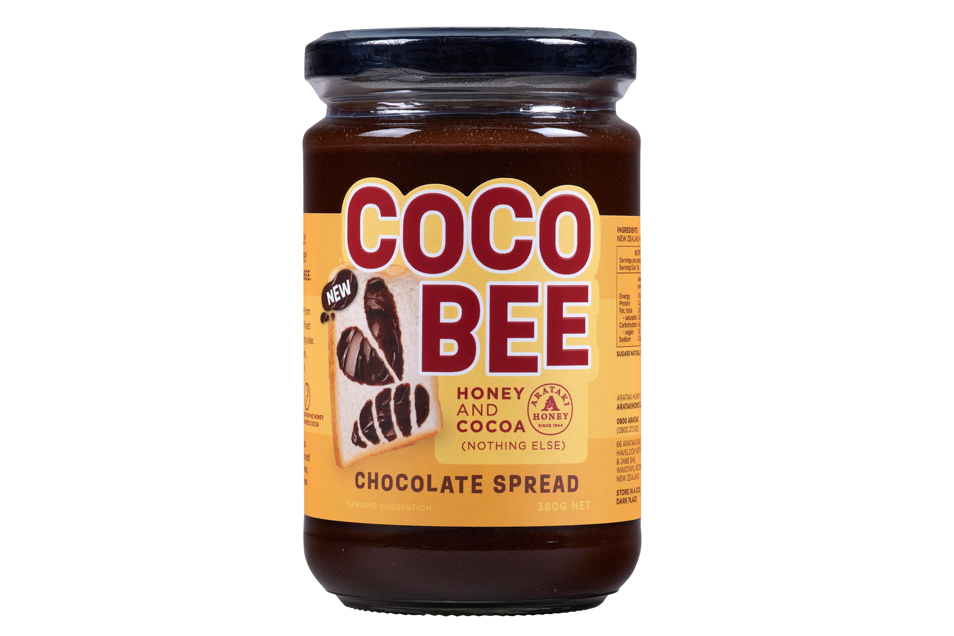 Cocobee Chocolate Spread 380g (NZ only) | Arataki Honey